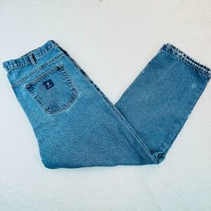 Mens Relaxed Fit Cotton Denim Jeans Sz 40x32 Blue Distressed Rural King Workwear